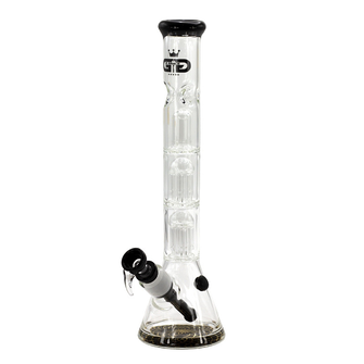 Бонг скляний Grace Glass Black Triple Tree-Arm Percolator Clear (Прозоро-чорний)