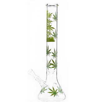 Бонг скляний Leaf Jhari Beaker Clear Green (Прозоро-зелений)