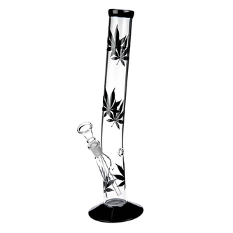 Бонг скляний Rasta Hangover Multi Leaf Clear Black (Прозоро-чорний)