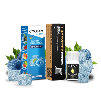 Набір Chaser For Pods Ice 10 мл 50 мг Blue raspberry (Блакитна малина)