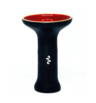 Чаша глиняна 2x2 Hookah Medium Black Matt Red (Чорно-червовий)
