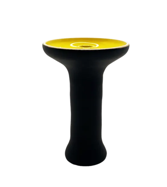 Чаша глиняна 2x2 Hookah Medium Black Matt Yellow (Чорно-жовтий)