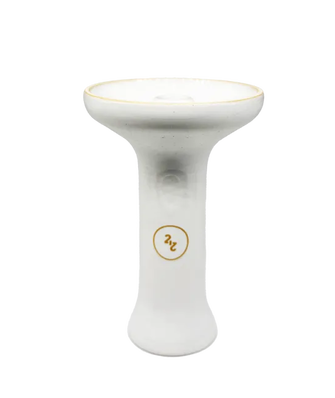 Чаша глиняна 2x2 Hookah Medium White Glass (Білий)