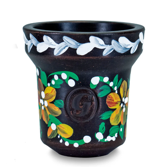 Чаша глиняна GrynBowls Accent Authentic «Мальва» (Зелено-помаранчевий)