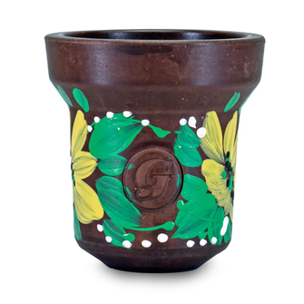 Чаша глиняна GrynBowls Accent Authentic «Соняшник» (Жовто-зелений)