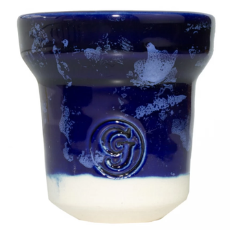 Чаша глиняна GrynBowls Accent White Blue (Біло-синій)