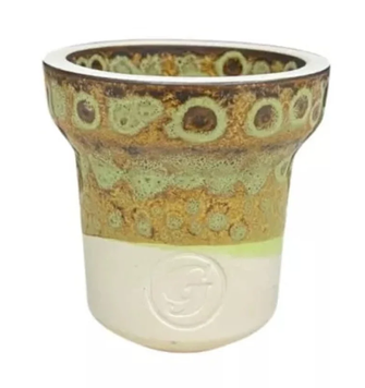 Чаша глиняна GrynBowls Accent White Brown (Біло-коричневий)