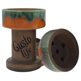 Чаша глиняна Gusto Bowls Rook Orange Green (Помаранчево-зелений)