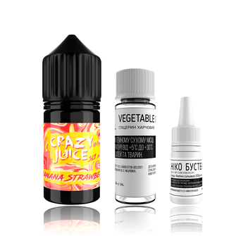 Набір Crazy Juice HYBRID Banana Straw (Банан Полуниця) 30мл 65мг