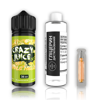 Набір органічної рідини Crazy Juice Apple Melon (Яблуко Диня) 120 мл 6 мг