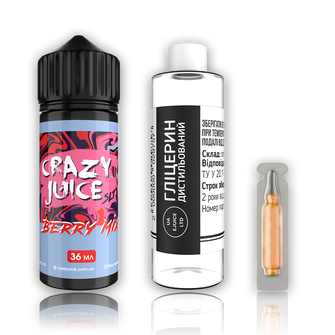 Набір органічної рідини Crazy Juice Berry Mix (Ягідний мікс) 120 мл 6 мг