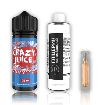 Набір органічної рідини Crazy Juice Cherry Ice (Вишня Лід) 120 мл 6 мг