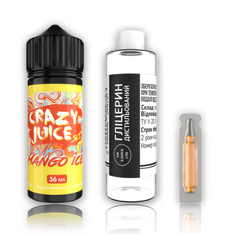 Набір органічної рідини Crazy Juice Mango Ice (Манго Лід) 120 мл 6 мг