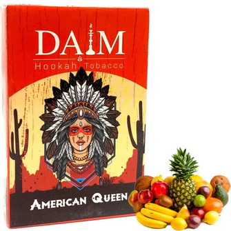 Тютюн Daim American Queen (Ананас Банан Манго Маракуя Папая Персик Пітая) 50г