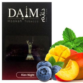 Тютюн Daim Kiev Night (М'ята Персик Чорниця) 50г
