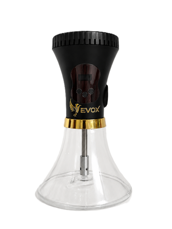 Электронный кальян Evox Wellbo Black Crystal White (Черно-прозрачный)