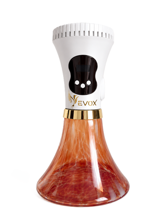 Электронный кальян Evox Wellbo White Amber (Бело-оранжевый)