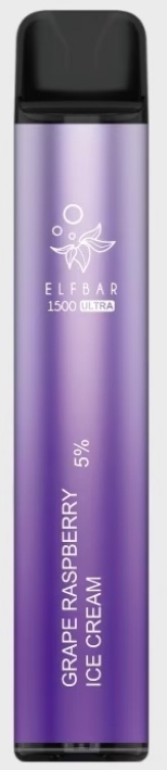 Elf Bar 1500 Ultra Grape Raspberry Ice Cream (Виноград малина морозиво)