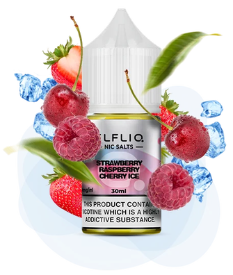 Сольова рідина Elf Bar Elf Liq 30 мл 50 мг Strawberry Raspberry Cherry Ice (Полуниця Малина Вишня Лід)