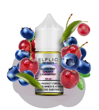 Сольова рідина Elf Bar Elf Liq 30 мл 50 мг Blueberry Cherry Cranberry (Чорниця Вишня Журавлина)