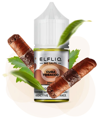 Солевая жидкость Elf Bar Elf Liq 30 мл 50 мг Cuba tobacco (Кубинский Табак)