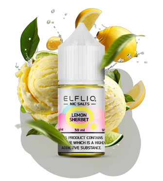 Сольова рідина Elf Bar Elf Liq 30 мл 50 мг Lemon Sherbet (Лимонне морозиво)