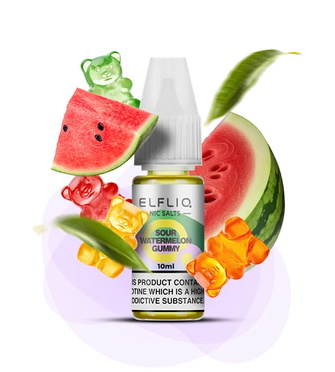Солевая жидкость Elf Bar Elf Liq 10 мл 50 мг Sour Watermelon Gummy (Кислый Арбуз Мармелад)