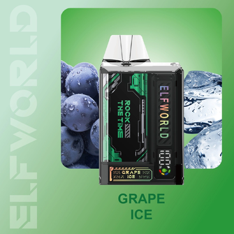 Elf world Trans Pro 9000 Grape ice (Виноград Лід)