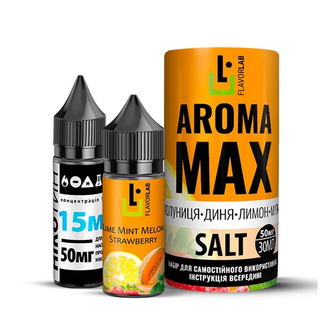 Набір Flavorlab Aroma MAX Lime Mint Melon Strawberry (Полуниця Диня Лайм М'ята) 30 мл 65 мг