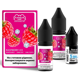 Набор Flavorlab Disposable Puff Raspberry Ice (Малина Лед) 10 мл 50 мг