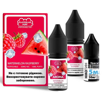 Набір Flavorlab Disposable Puff Watermelon Raspberry (Кавун Малина) 10 мл 50 мг