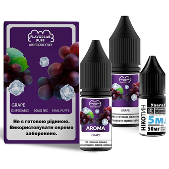 Набор Flavorlab Disposable Puff Grape (Виноград) 10 мл 65 мг