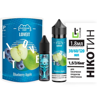 Набір органічної рідини Flavorlab Love IT Blueberry Apple (Чорниця Яблуко) 60 мл 3 мг