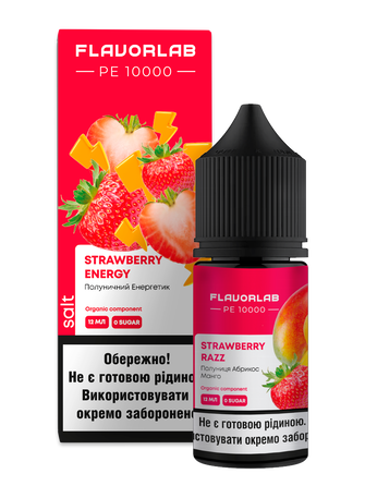 Набір Flavorlab PE 10000 Strawberry Energy (Полуничний Енергетик) 30 мл 65 мг