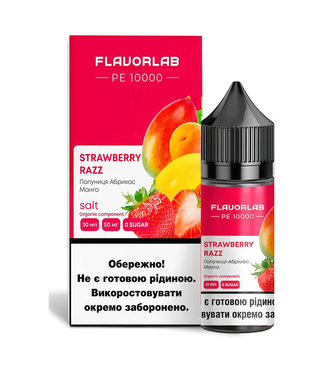 Набір Flavorlab PE 10000 Strawberry Razz (Полуниця Абрикос Манго) 30 мл 65 мг