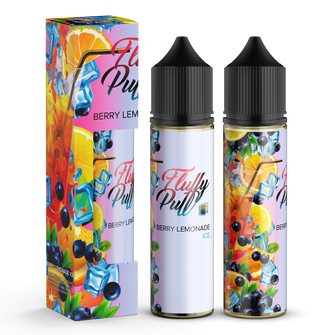 Набір органічної рідини Fluffy Puff без нікотину Berry Lemonade Ice (Ягідний лимонад Лід) 60 мл 0 мг