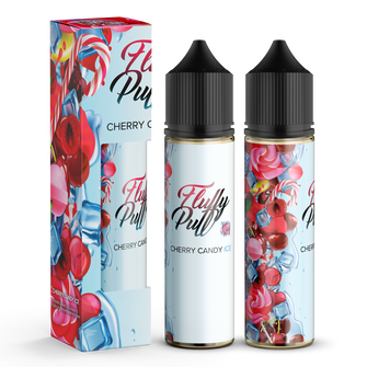 Набір органічної рідини Fluffy Puff без нікотину Cherry Candy Ice (Вишнева цукерка Лід) 60 мл 0 мг