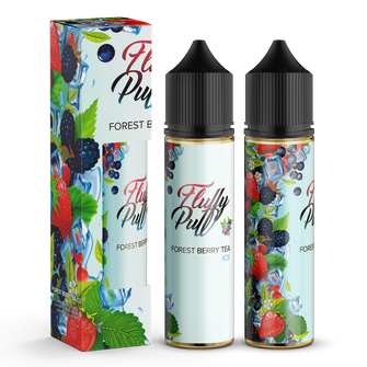 Набір органічної рідини Fluffy Puff без нікотину Forest Berry Tea Ice (Чай з лісовими ягодами Лід) 60 мл 0 мг