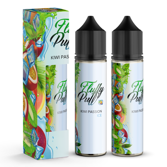 Набір органічної рідини Fluffy Puff Kiwi Passion Ice (Ківі Маракуя Лід) 60 мл 3 мг