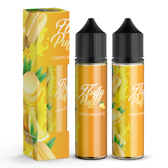 Набір органічної рідини Fluffy Puff Lemon Macaron (Лимонний макарун) 60 мл 3 мг