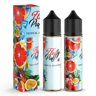 Набір органічної рідини Fluffy Puff без нікотину Tropical Grapefruit Ice (Грейпфрут Маракуя Лід) 60 мл 0 мг