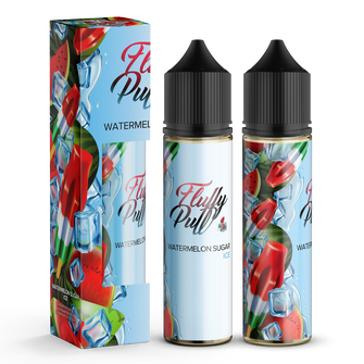 Набір органічної рідини Fluffy Puff без нікотину Watermelon Sugar Ice (Солодкий кавун Лід) 60 мл 0 мг