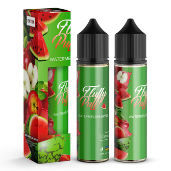 Набір Fluffy Puff без нікотину Watermelon Apple (Кавун Яблуко) 60 мл 0 мг