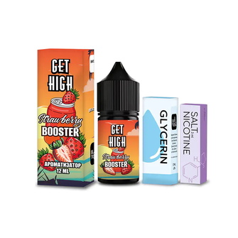 Набір Get High Strawberry Booster (Полуничний Енергетик) 30 мл 50 мг