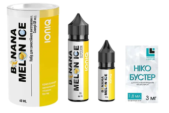 Набір органічної рідини IONIQ Banana Melon Ice (Банан Диня Лід) 60 мл 3 мг