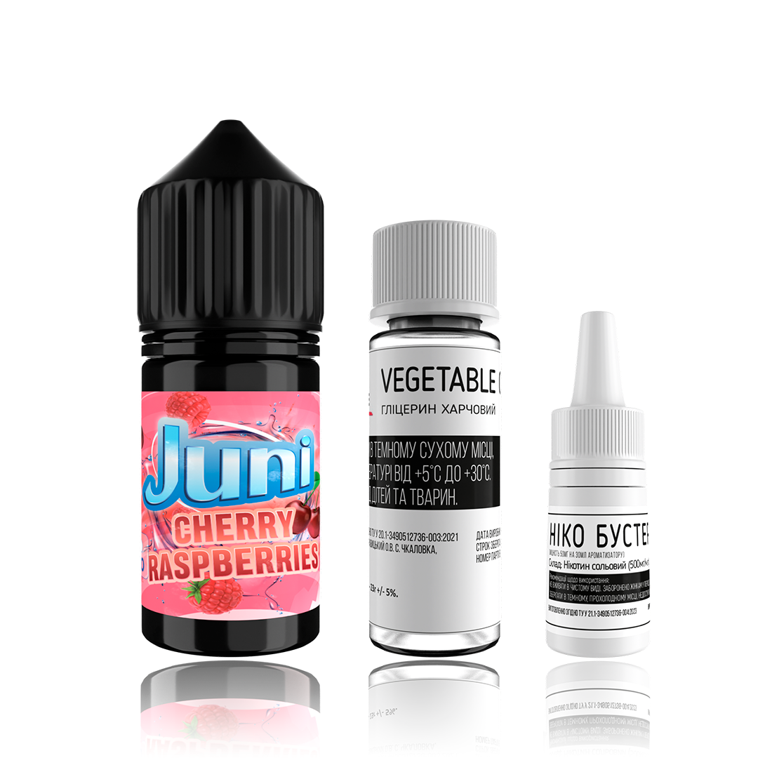 Набор солевой жидкости Juni HYBRID SLT Cherry Raspberry (Вишня Малина ...