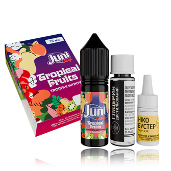 Набір Juni Mix HYBRID Tropical Fruits (Тропічні фрукти) 15мл 65мг