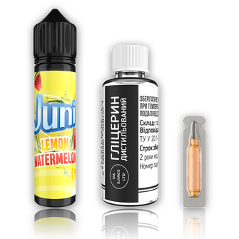 Набір органічної рідини Juni Watermelon Lemon (Кавун Лимон з холодком) 120 мл 3 мг