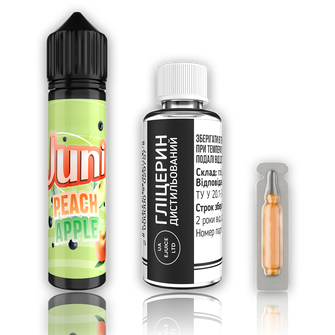 Набір органічної рідини Juni Peach Apple (Персик Яблуко) 120 мл 3 мг