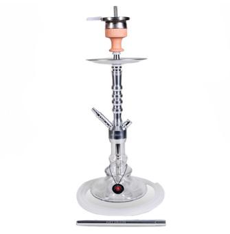 Кальян AMY Deluxe 070.02 Alu Zulu S висота 60 см на 1 персону (Прозорий)